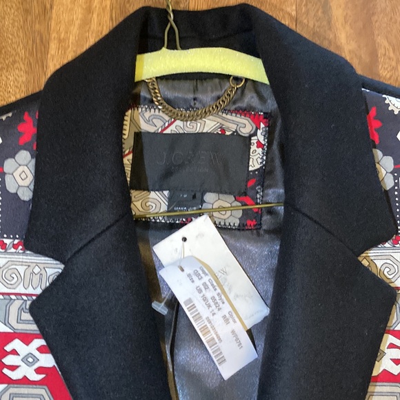 NWT NEVER WORN! Very rare J. Crew Collection Wool/Silk Tapestry Top Coat Size 10 - Picture 5 of 13